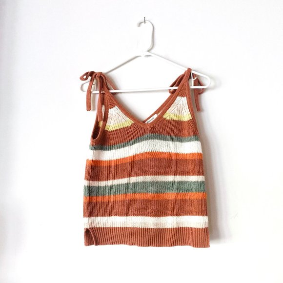 Madewell Tops - Madewell Striped Tie-Strap Sweater Tank